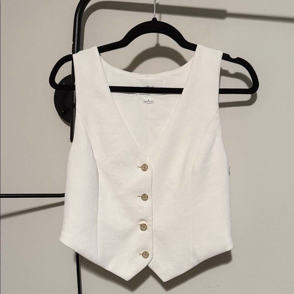 Aritzia Wilfred Vest in Pearl